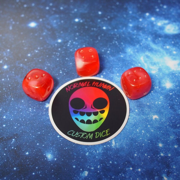 One of kind, Strawberry Creme, d6 Dice Set