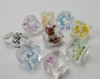 Pokemon Inspired Eevee Eeveeloutions Sharp Poly Set (9 Dice)