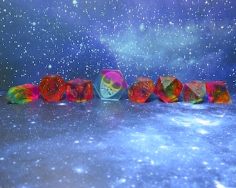 One of kind, Rainbow Gaze, SHARP Polyhedral Dice Set
