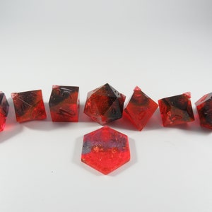 One of kind, Red Wyvern, SHARP Polyhedral Dice Set