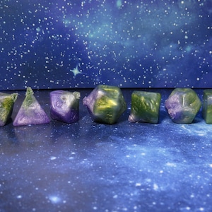 One of kind, Lavender Field, Polyhedral Dice Set