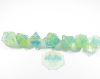 One of kind, Hellebore, SHARP Polyhedral Dice Set