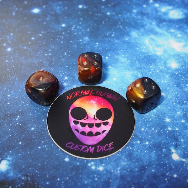 One of kind, Swirling Magma, d6 Dice Set