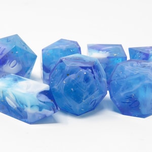 Unikat, Wasserlilien, SHARP Polyedral Würfel Set