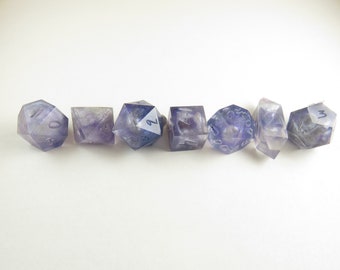 One of kind, Vesper Violet, SHARP Polyhedral Dice Set