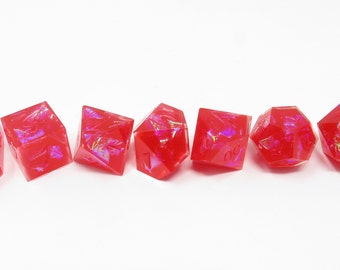 One of kind, Red Hot Heat , SHARP Polyhedral Dice Set