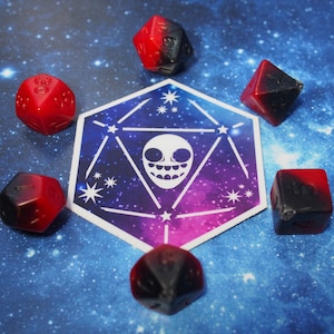Unico nel suo genere, Opaco rosso /nero vortice , dicere poliedrici Set