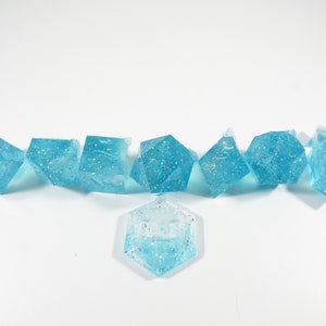 One of kind, Topaz, SHARP Polyhedral Dice Set