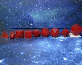 One of kind, Firecracker, SHARP Polyhedral Dice Set