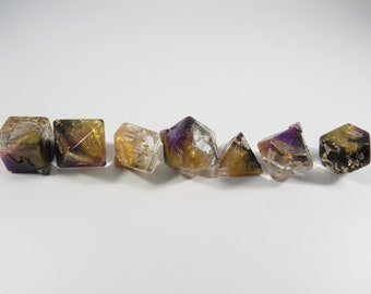 One of kind, We Can Never Be Royals, ROUND, Polyhedral Dice Set