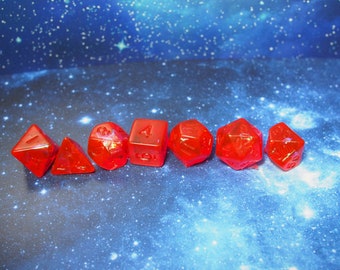 One of kind, Ruby Flash , Polyhedral Dice Set