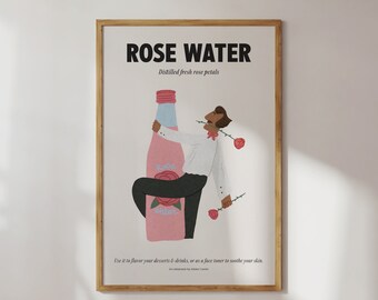 Rose Water, Distilled fresh rose petals - Lebanese Art, Lebanese Food, Lebanon Icon