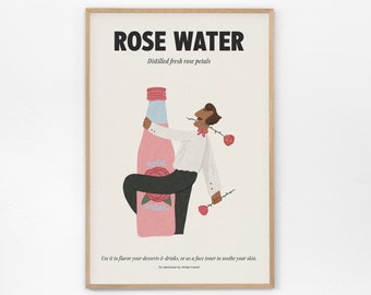 Rose Water, Distilled fresh rose petals - Lebanese Art, Lebanese Food, Lebanon Icon