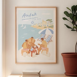 Anfeh Print - Postkarten aus dem Libanon Sammlung, Libanon Kunst, Arabische Kunst, libanesischer Druck, Beirut Reiseplakat, libanesisches Tawle