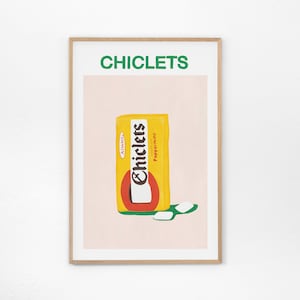 Chiclets Chewing Gum Art Print - Cartel del museo, arte del Líbano, impresión de comida de Beirut