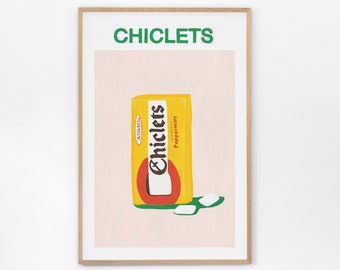 Chiclets Chewing Gum Art Print - Museumsplakat, Libanon Kunst, Beirut Food Druck