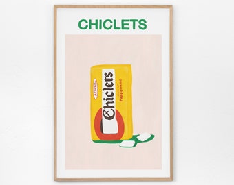 Chiclets Chewing Gum Art Print - Museum poster, Lebanon art, Beirut Food print