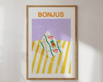 Bonjus Art Print - Museum poster, Lebanon art, Food print