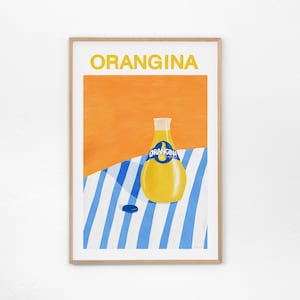 Orangina Art Print - Museum poster, France art, Food print
