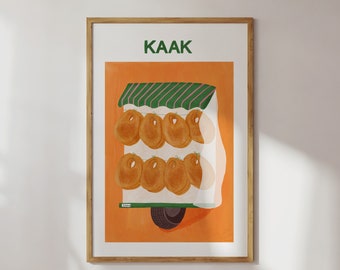 Kaak Art Print - Museum poster, Lebanon art, Food print, Lebanese food, Beirut print