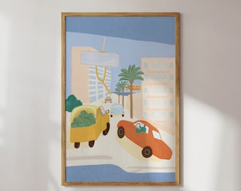The Serviiiiice Ride to Beirut Art print #2 out of 15 - Lebanese Art, Travel poster