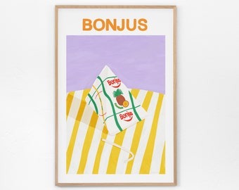 Bonjus Art Print - Museum poster, Lebanon art, Food print