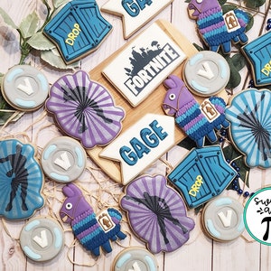 Gaming Cookies- Fort Cookies - Decorated Sugar Cookies