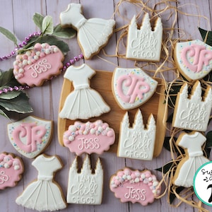 Baptism LDS Girl Decorated Cookies - Sugar Cookies