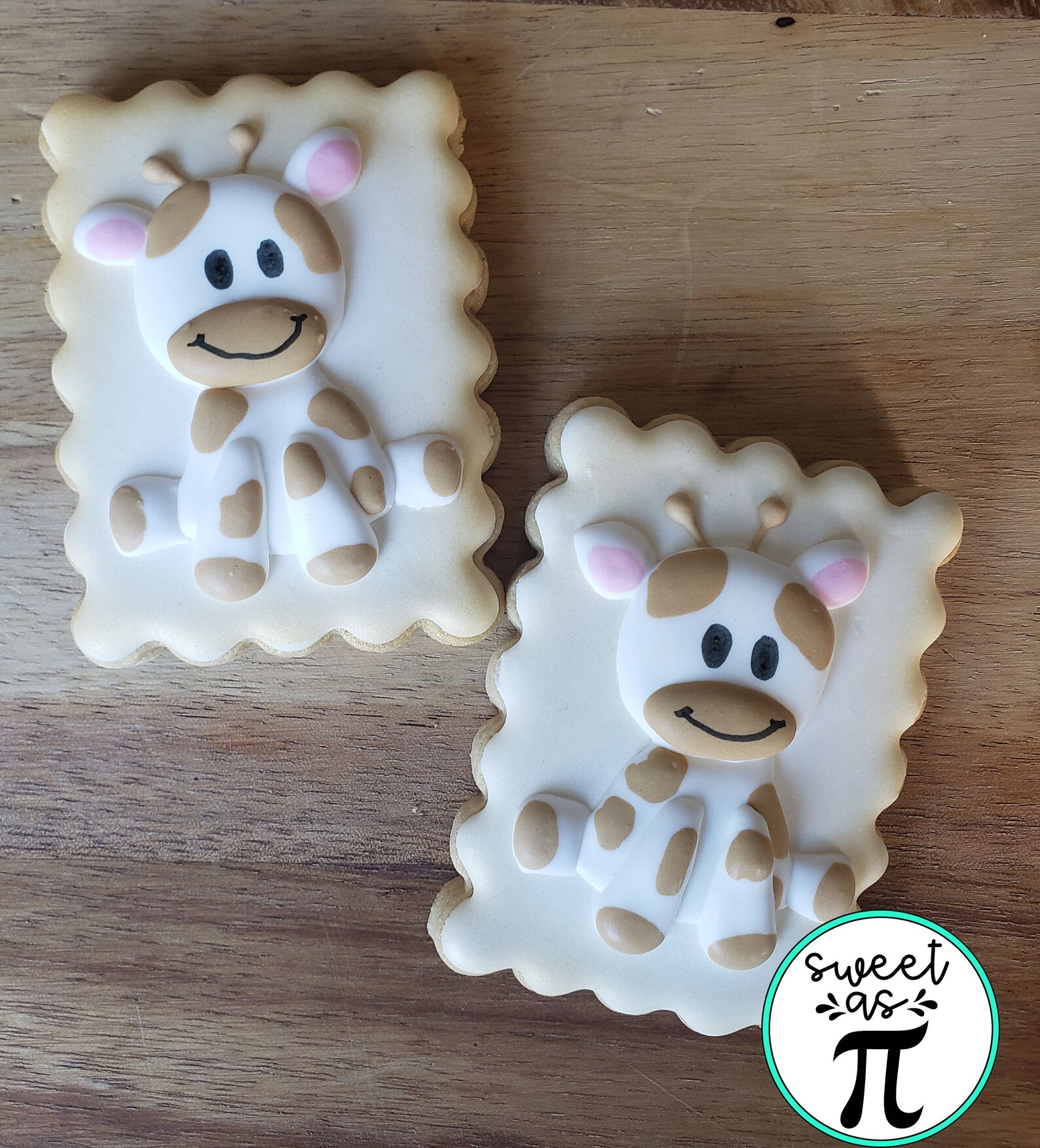 Baby Girl Giraffe Baby Shower Cookies Decorated Sugar Etsy