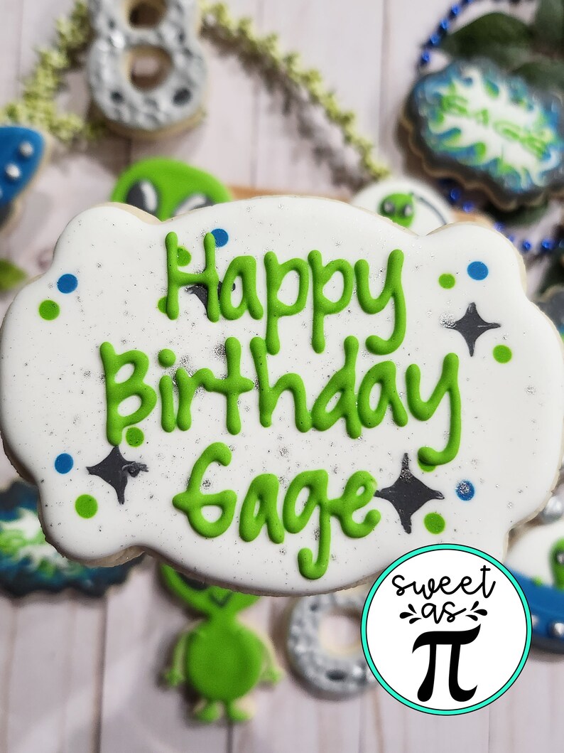 Alien Birthday Sugar Cookies: Out of This World Decorated Set - Etsy