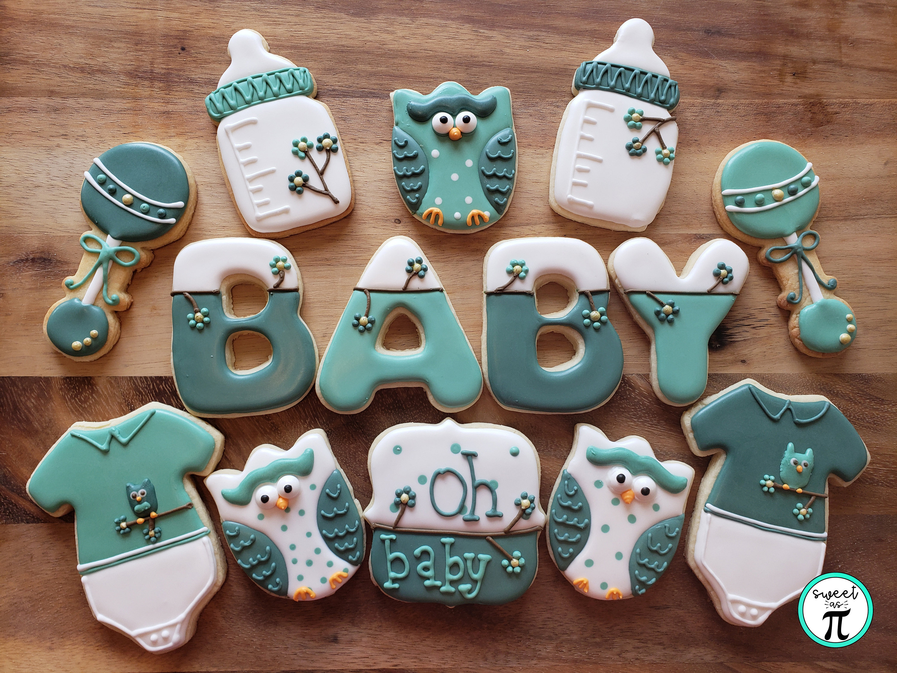 Baby Shower Owl Themed Sugar Cookies for Baby Girl or Baby Etsy