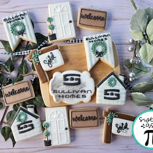House Warming Cookies - New Home Cookies - Decorated Sugar Cookies