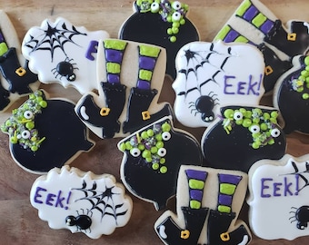 Halloween Witch Cookies - Decorated Sugar Cookies