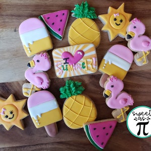 Summer Themed Sugar Cookies - Decorated Sugar Cookies