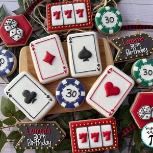 Casino Themed Sugar Cookies - Decorated Sugar Cookies