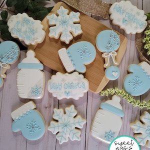 Baby It&#39;s Cold Outside Sugar Cookies: Winter Baby Shower Favors