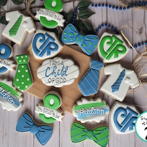 Baptism LDS Boy Decorated Cookies - Sugar Cookies