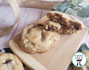 Dark Chocolate Chip & Almond Cookies - Riesige gebackene frische Kekse