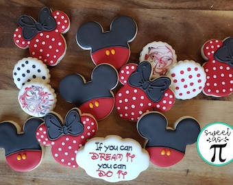 Mickey and Minnie Mouse Cookies - Decorated Sugar Cookies