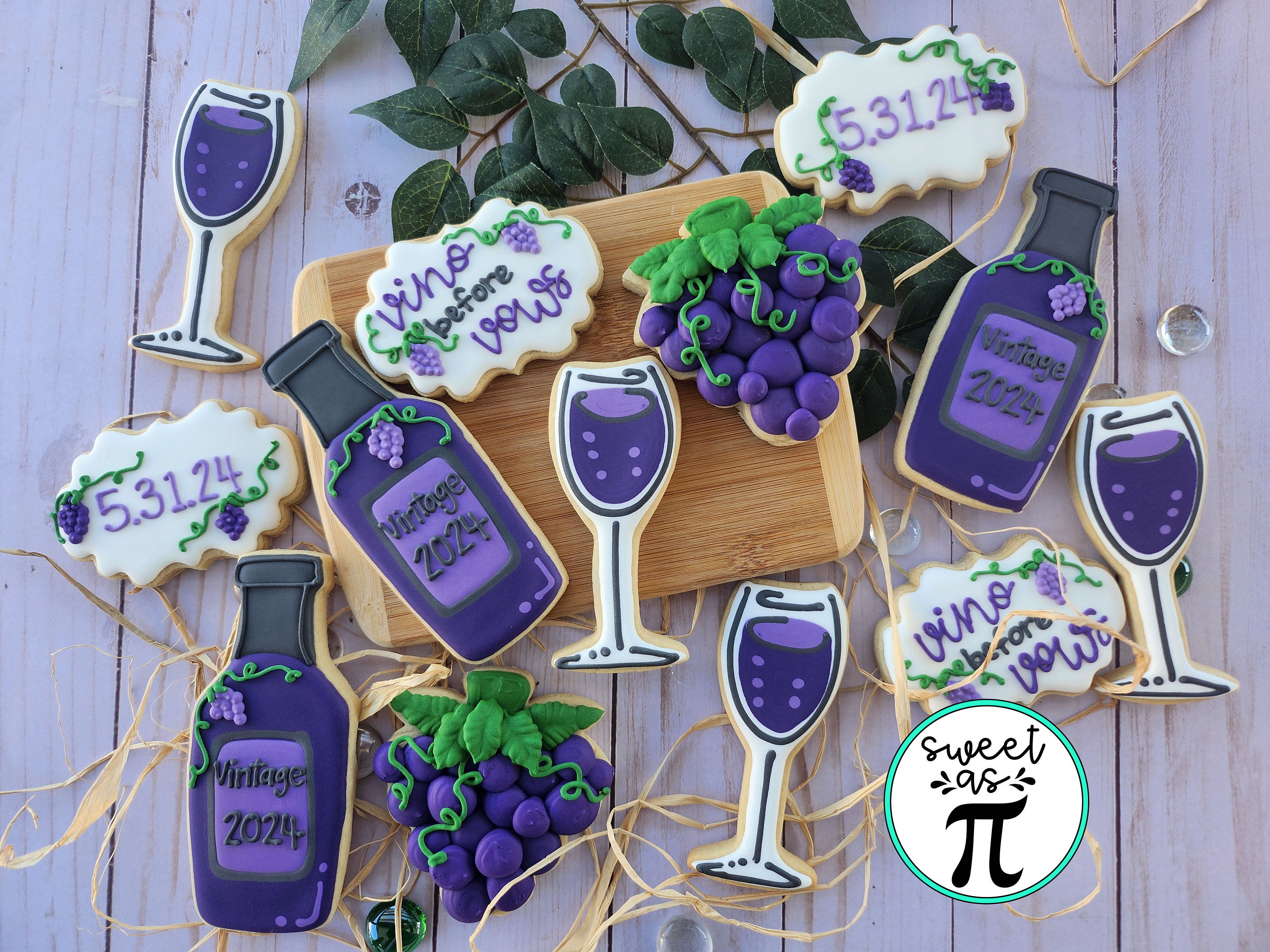 カウンター Wine Decorated Cookies - Vino Before Vows - Birthday Cookies - Etsy