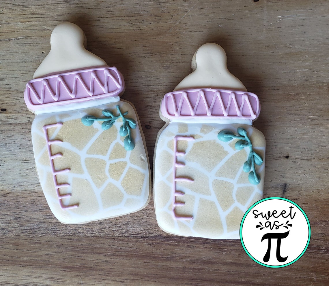 Baby Girl Giraffe Baby Shower Cookies Decorated Sugar Etsy