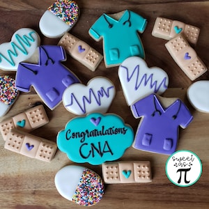 Nurse (Doctor or Healthcare Provider) Cookies - Decorated Sugar Cookies - You Pick the Colors