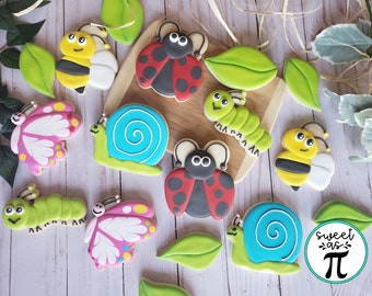 Cute Bug - Garden Themed Birthday Sugar Cookies - Decorated Sugar Cookies