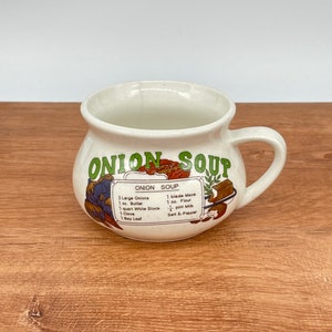 Vintage Onion Soup Recipe Mug