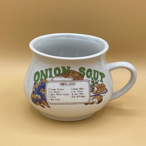 Vintage Onion Soup Recipe Mug