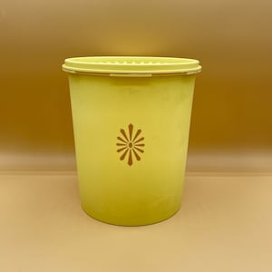 Vintage Tupperware - Yellow with Tan Starburst