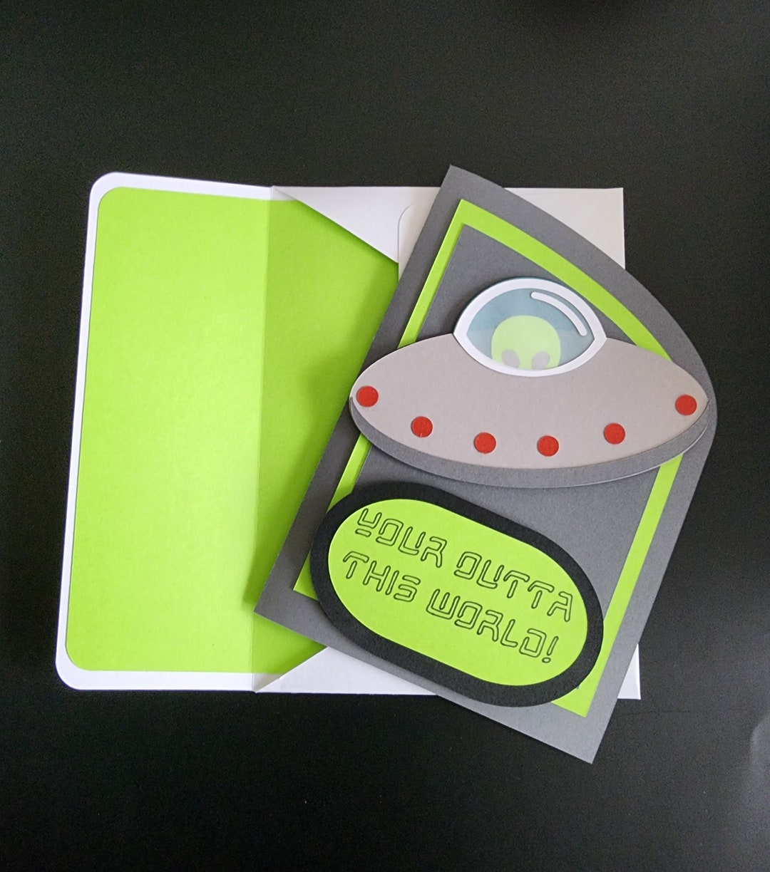 Alien Birthday Card Handmade - Etsy