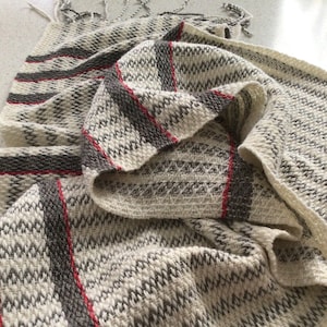 Luxuriously Soft Handwoven Merino and Silk Scarf