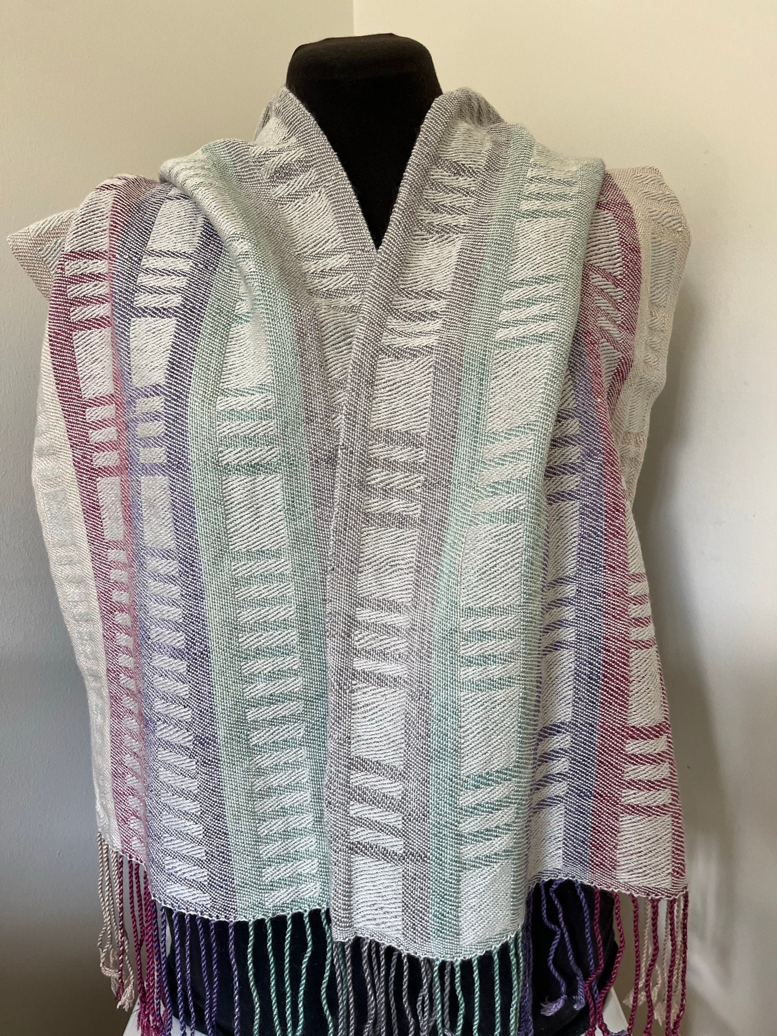 Luxurious Handwoven Silk and Merino Wool Scarf - Etsy
