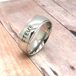 Personalized Ring •Hand Stamped Ring•Promise Ring•Name ring•Wedding ring•Initial Ring•Hands Stamped Ring•Stainless Steel Ring*MD2001